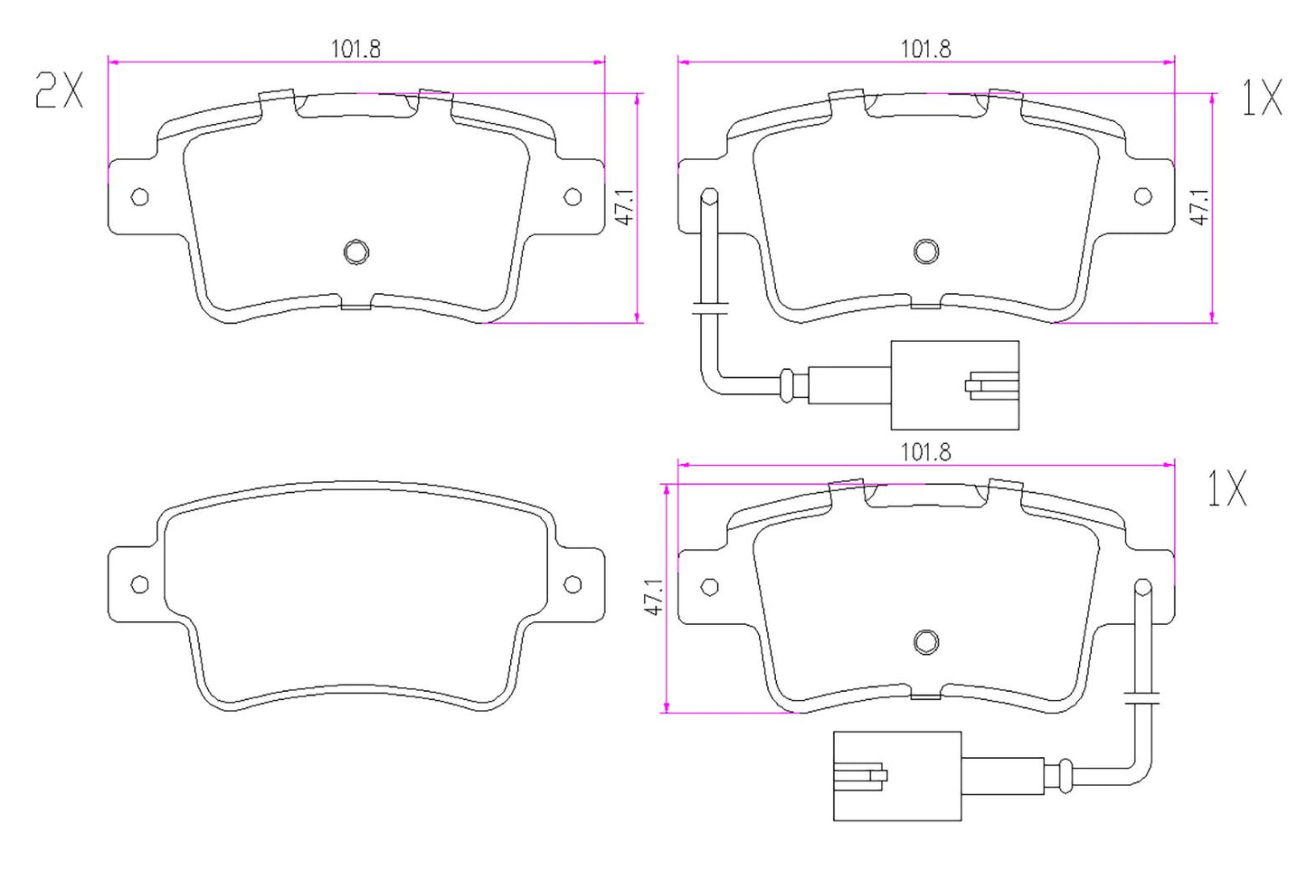 BOGAP P8210129 Brake Pad Set, Disc Brake | ML Performance Car Parts