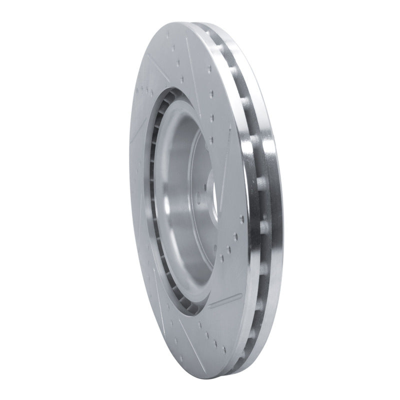 R1 Concepts R1 18-25 Subaru WRX STI Front Left Drilled & Slotted Silver Brake Rotor