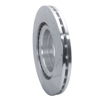 R1 Concepts R1 18-25 Subaru WRX STI Front Left Drilled & Slotted Silver Brake Rotor