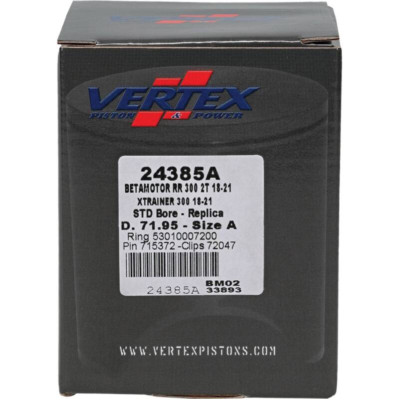 Vertex Pistons Vertex Piston 18-21 Beta RR 2T 300 300cc Cast Replica Piston Kit