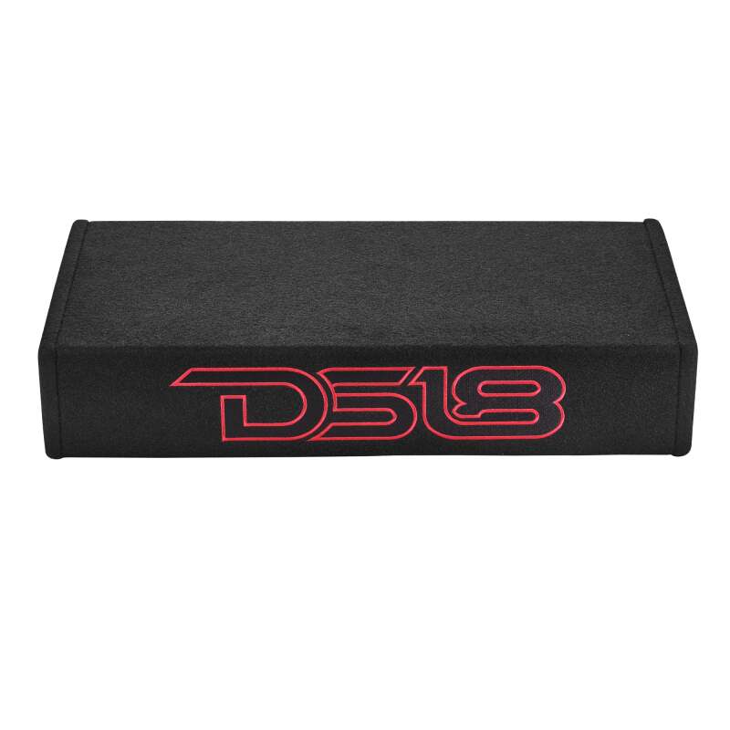 DS18 Dual 10in Shallow Enclosure w/ Subwoofer 350 Watts RMS Sealed Black Carpet