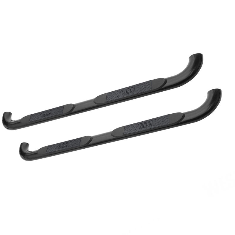 Westin 2014-2018 Chevy Silverado 1500 Dbl Cab (Body Mount) Platinum 4 Oval Nerf Step Bars - Black