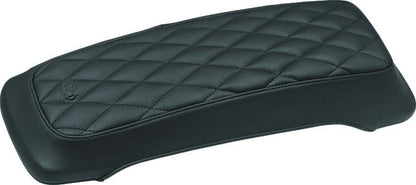 Mustang Motorcycle Mustang 93-13 Harley FL Touring Saddlebag Lid Covers Diamond Stitch - Black