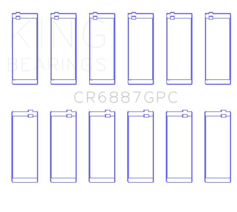 King Engine Bearings Toyota Supra B58 Connecting Rod Bearing Set - Size +0.26mm