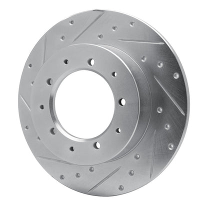 R1 Concepts R1 74-16 Land Rover Range Rover Rear Left Drilled & Slotted Silver Brake Rotor