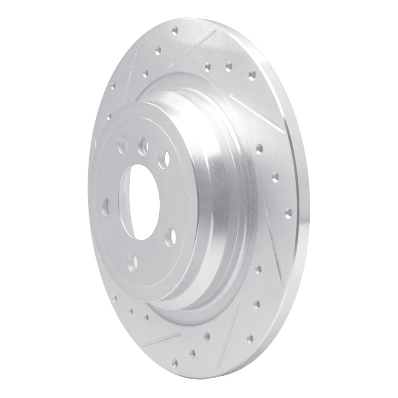 R1 Concepts R1 12-18 Mercedes-Benz GLE300D Rear Left Drilled & Slotted Silver Brake Rotor