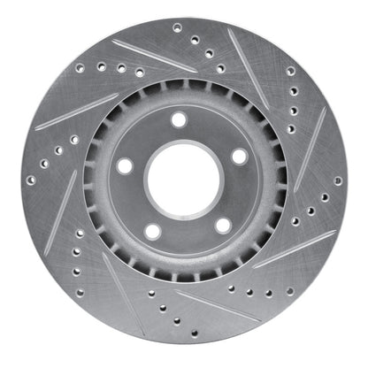 R1 Concepts R1 82-85 Mercedes-Benz 500SEC Front Left Drilled & Slotted Silver Brake Rotor