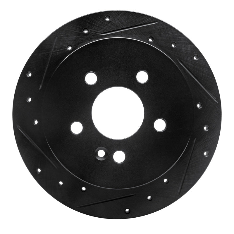 R1 Concepts R1 98-05 Mercedes-Benz ML320 Rear Right Drilled & Slotted Black Brake Rotor
