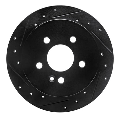 R1 Concepts R1 98-05 Mercedes-Benz ML320 Rear Right Drilled & Slotted Black Brake Rotor