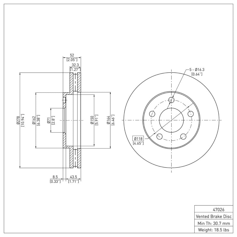 DFC 90-97 Buick Park Avenue Front Brake Rotor