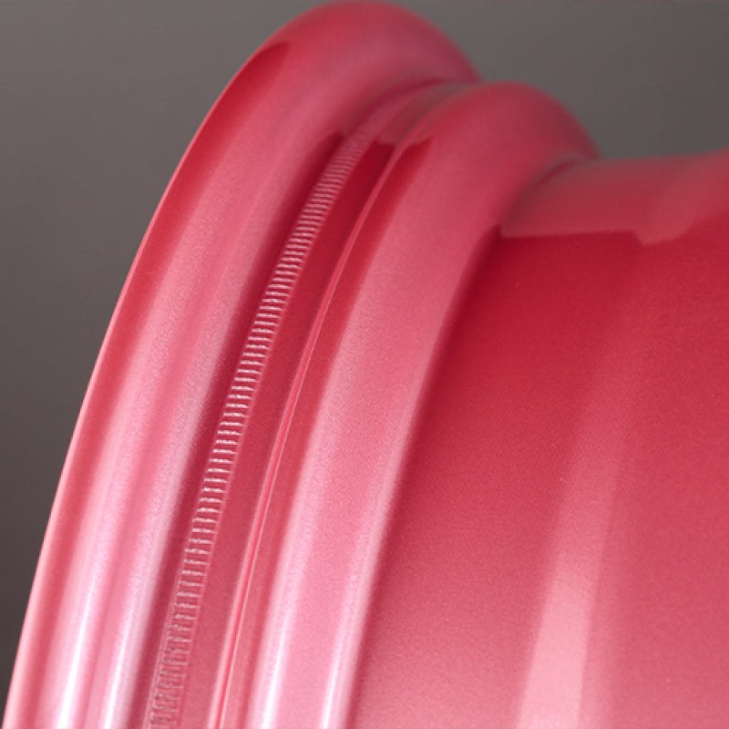 Gram Lights 57CR 18x10.5 +12 5x114.3 Sakura Pink Wheel (w/ Center Cap & No. 21 BK Air Valve)