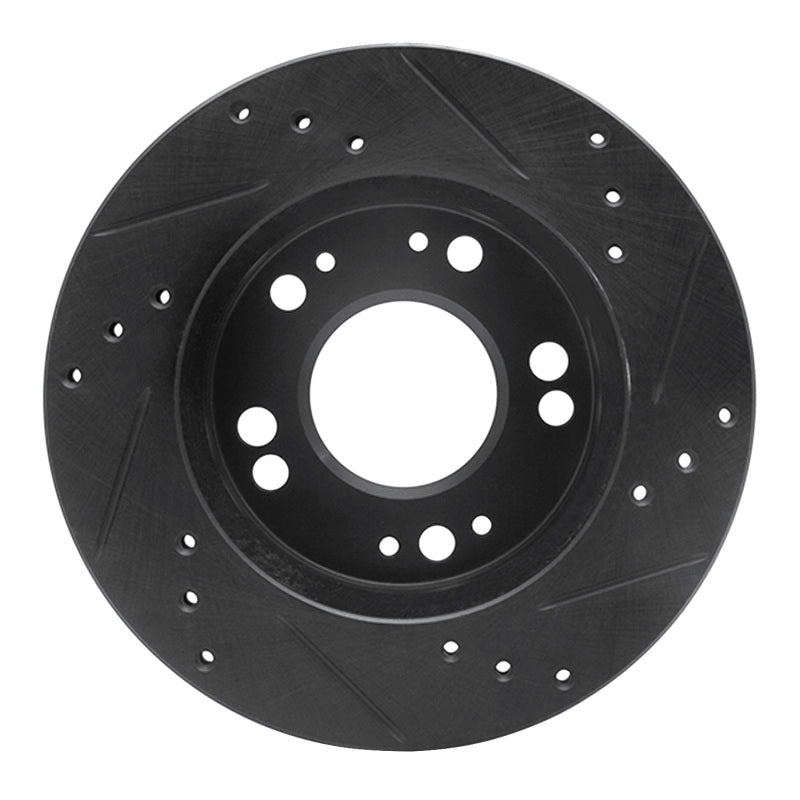 R1 Concepts R1 90-05 Chrysler SEBRING Front Left Drilled & Slotted Black Brake Rotor