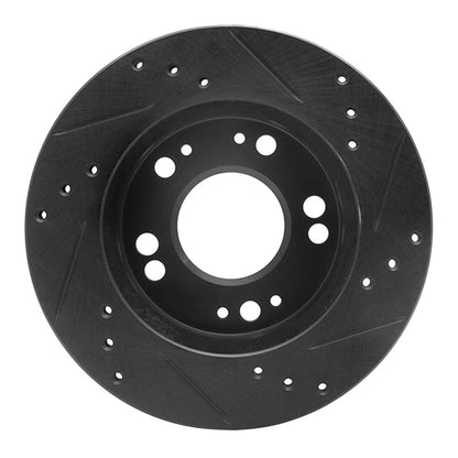 R1 Concepts R1 90-05 Chrysler SEBRING Front Left Drilled & Slotted Black Brake Rotor