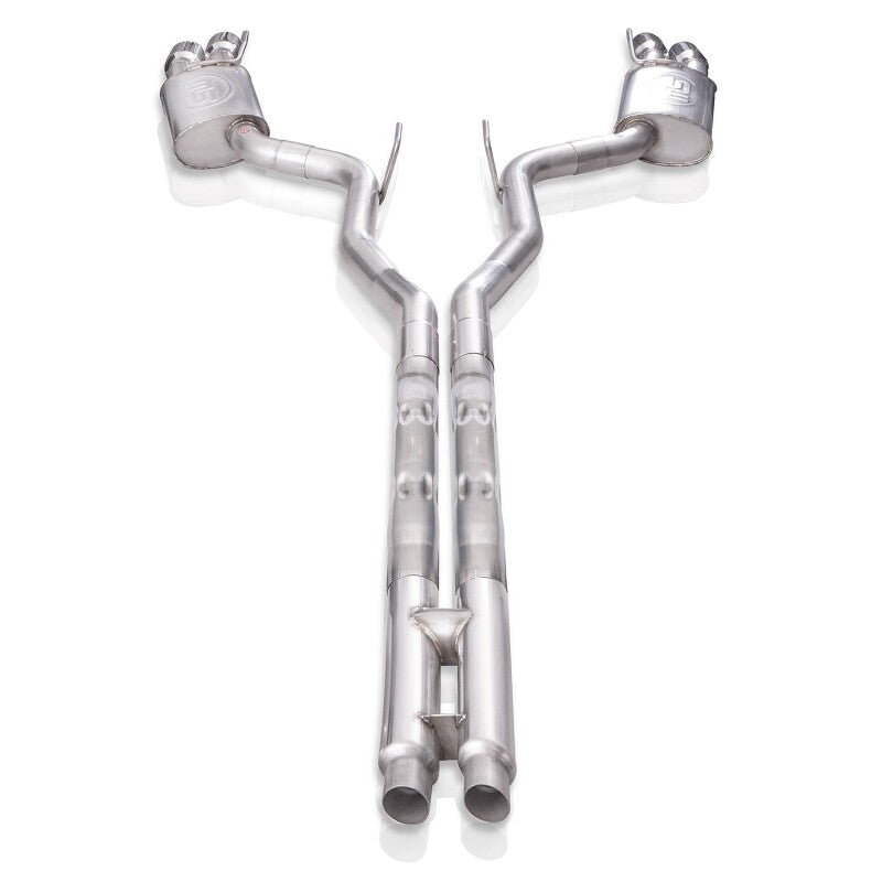 Stainless Works 2018+ Ford Mustang GT 3in Legend Series Catback H-Pipe w/Active Valves & Quad Tips