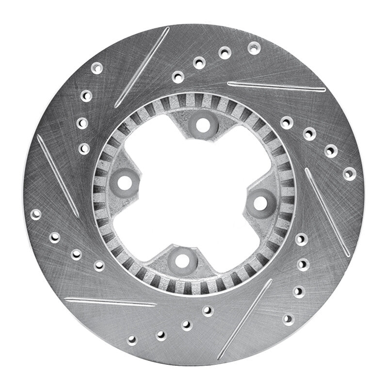 R1 Concepts R1 79-83 Nissan 280ZX Front Right Drilled & Slotted Silver Brake Rotor