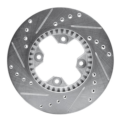 R1 Concepts R1 79-83 Nissan 280ZX Front Right Drilled & Slotted Silver Brake Rotor