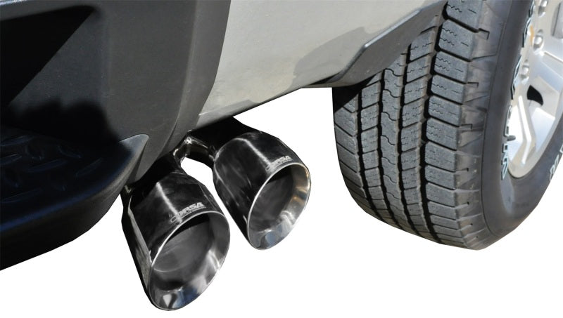 CORSA Performance Corsa 14-19 GMC Sierra/Chevy Silv 1500 Crew Cab/Std. Bed 5.3L V8 Polished  Single Side