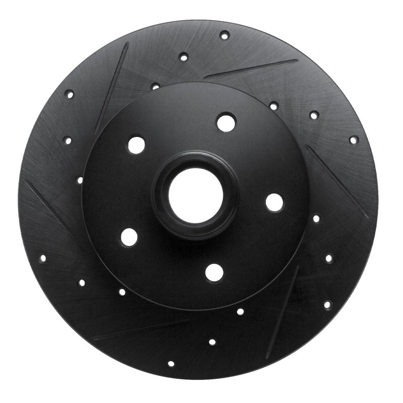 R1 Concepts R1 79-85 Volkswagen Vanagon Front Left Drilled & Slotted Black Brake Rotor