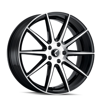 Kraze Wheels Kraze KR194 Cosmos 20x8.5 / 5x114.3 BP / 38mm Offset / 72.62mm Hub Gloss Black Machined Wheel
