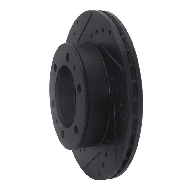 R1 Concepts R1 09-15 Toyota Hilux (Mexico) Front Left Drilled & Slotted Black Brake Rotor