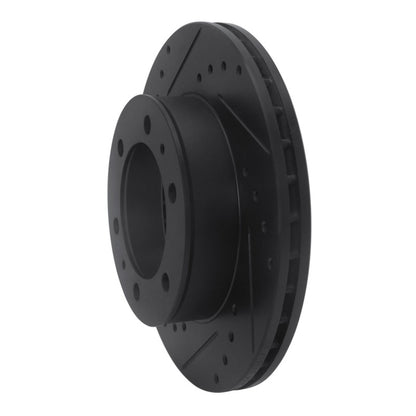 R1 Concepts R1 09-15 Toyota Hilux (Mexico) Front Left Drilled & Slotted Black Brake Rotor