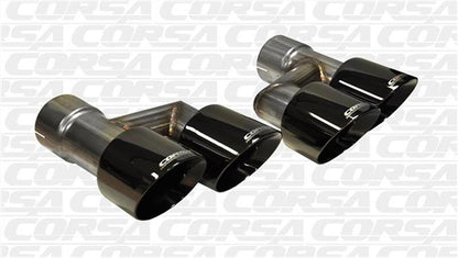 CORSA Performance Corsa 2015-2017 Ford Mustang GT 5.0 Black Quad Tips Kit