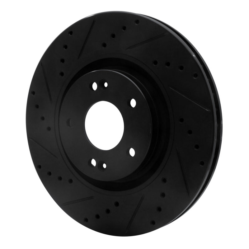 R1 Concepts R1 11-25 Hyundai Tucson Front Left Drilled & Slotted Black Brake Rotor