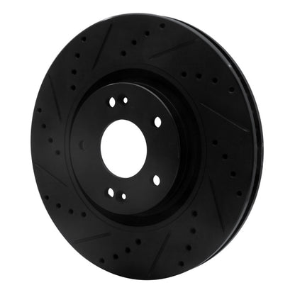 R1 Concepts R1 11-25 Hyundai Tucson Front Left Drilled & Slotted Black Brake Rotor