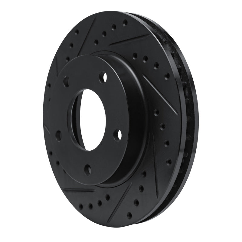 R1 Concepts R1 69-78 Cadillac Eldorado Front/Rear Left Drilled & Slotted Black Brake Rotor