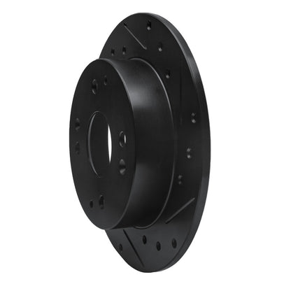 R1 Concepts R1 98-02 Acura CL Rear Right Drilled & Slotted Black Brake Rotor