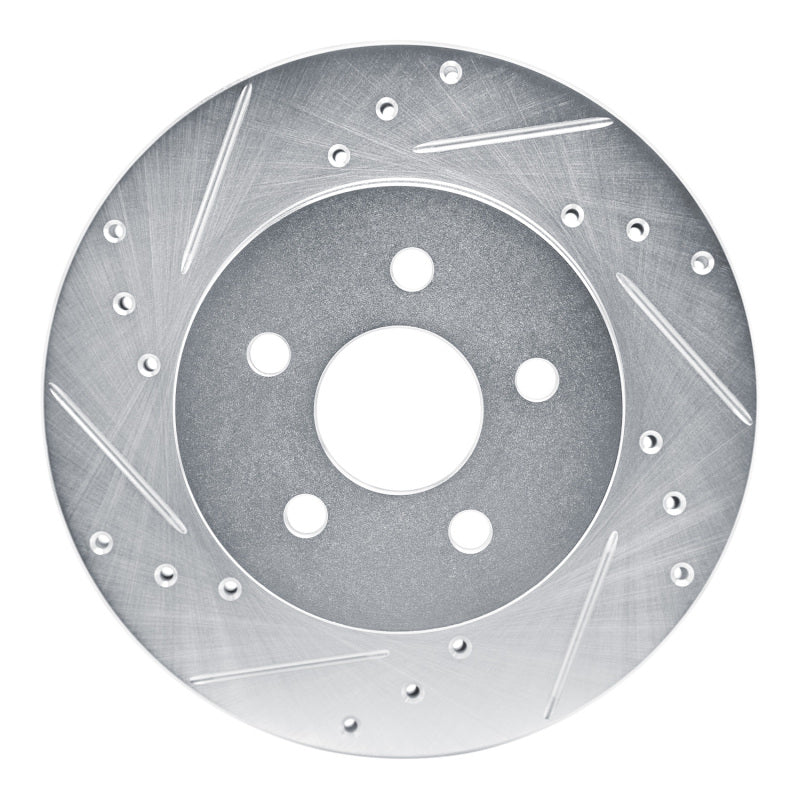 R1 Concepts R1 88-88 Pontiac Fiero Front Left Rear Left Drilled & Slotted Silver Brake Rotor
