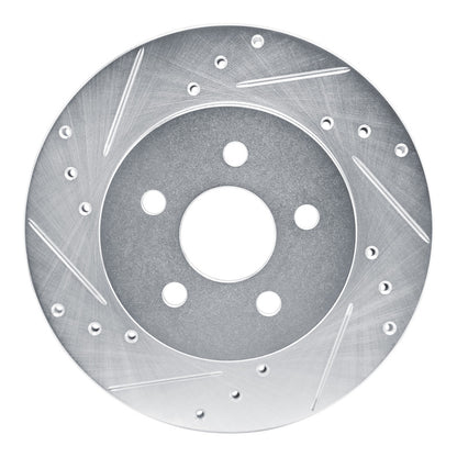 R1 Concepts R1 88-88 Pontiac Fiero Front Left Rear Left Drilled & Slotted Silver Brake Rotor