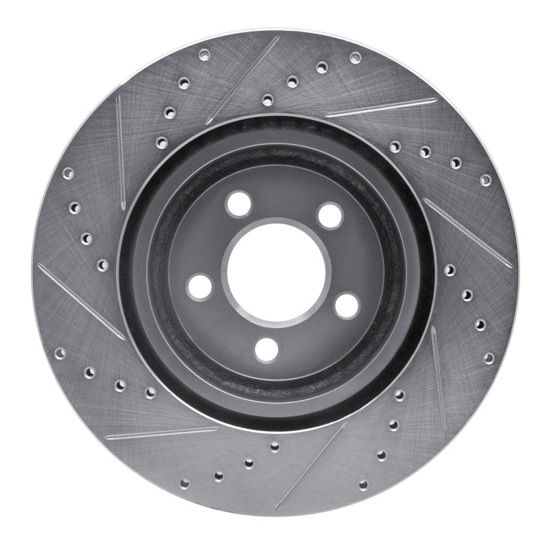 R1 Concepts R1 05-23 Chrysler 300 Front Right Drilled & Slotted Silver Brake Rotor