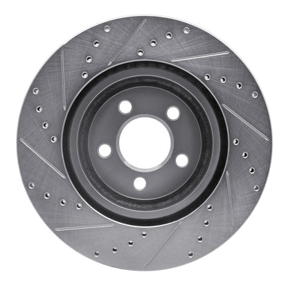 R1 Concepts R1 05-23 Chrysler 300 Front Right Drilled & Slotted Silver Brake Rotor