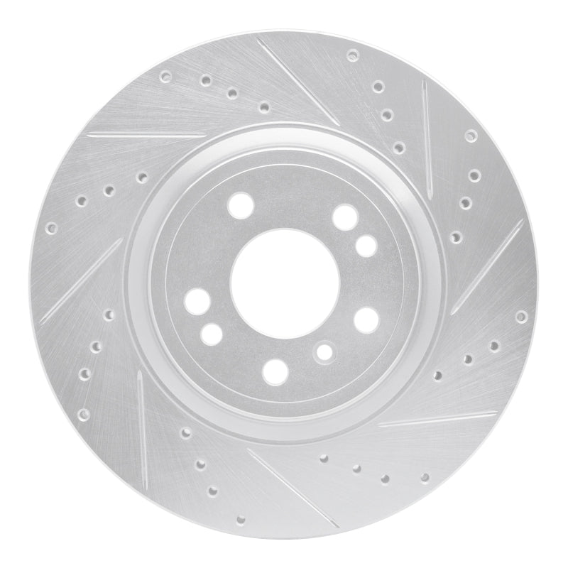 R1 Concepts R1 12-18 Mercedes-Benz ML250 Front Right Drilled & Slotted Silver Brake Rotor