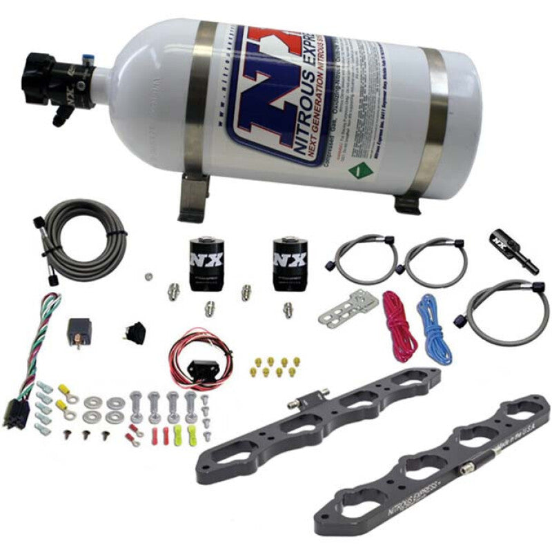 Nitrous Express Ford Coyote 5.0L V8 Nitrous Wet Port Plate Kit w/10lb Bottle