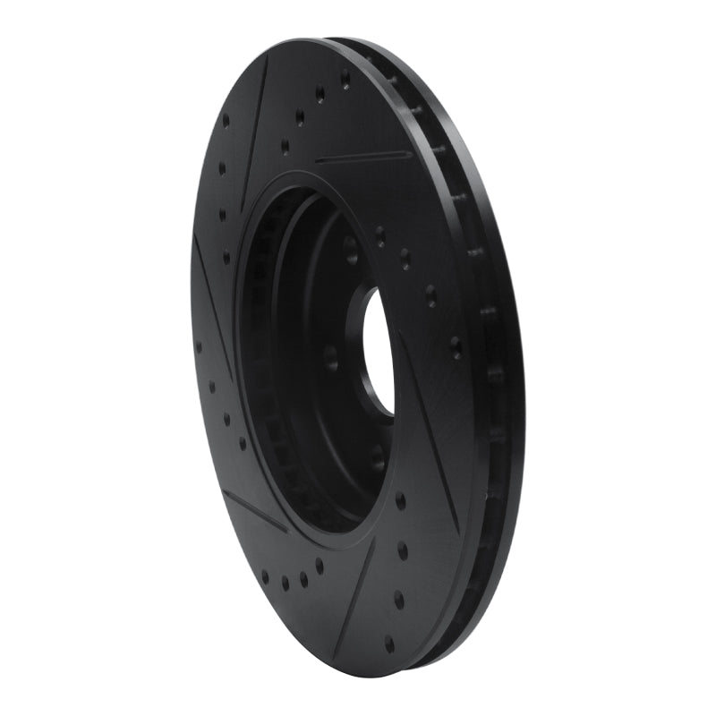 R1 Concepts R1 01-08 Ford Mondeo (Mexico) Front Right Drilled & Slotted Black Brake Rotor