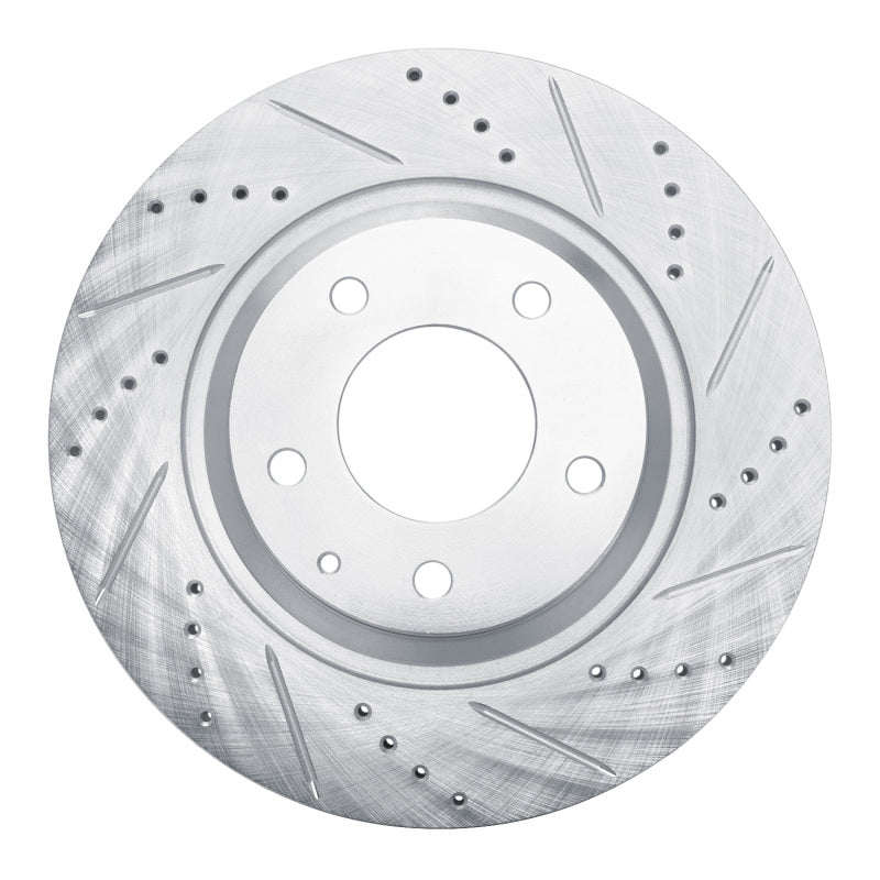R1 Concepts R1 04-11 Mazda RX-8 Rear Right Drilled & Slotted Silver Brake Rotor