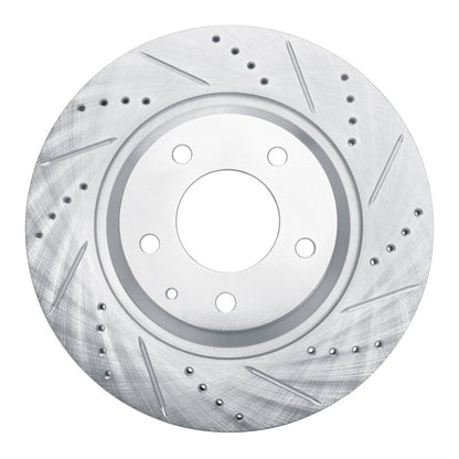 R1 Concepts R1 04-11 Mazda RX-8 Rear Right Drilled & Slotted Silver Brake Rotor