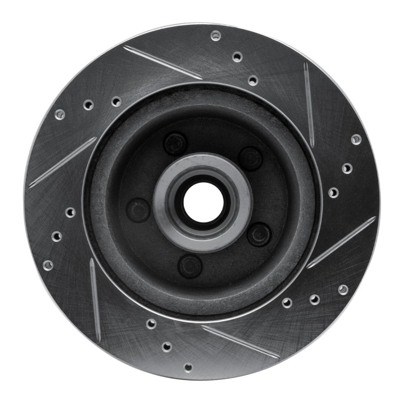 R1 Concepts R1 70-72 Ford Country Squire Front Left Drilled & Slotted Silver Brake Rotor
