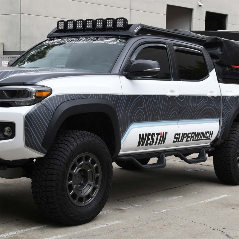 Westin 2016-2018 Toyota Tacoma Double Cab 4dr In-Channel Wind Deflector 4pc - Smoke