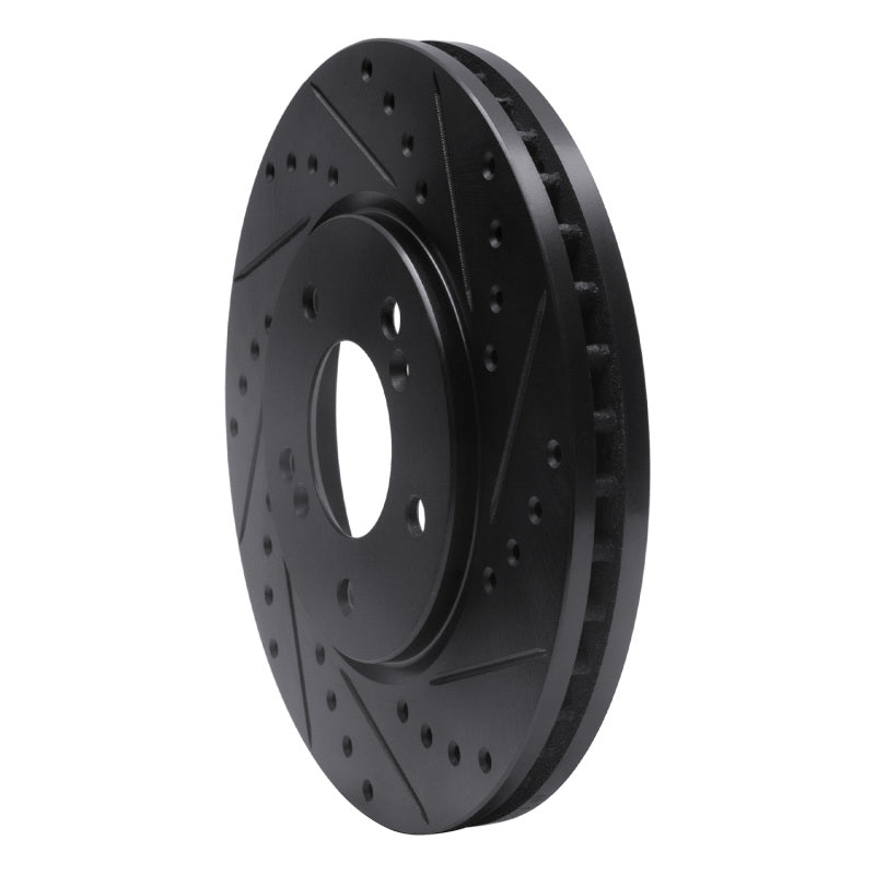 R1 Concepts R1 91-96 Acura NSX Front Right Drilled & Slotted Black Brake Rotor