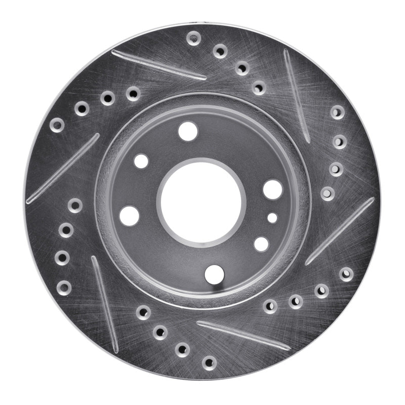 R1 Concepts R1 94-97 Ford ASPIRE Front Left Drilled & Slotted Silver Brake Rotor