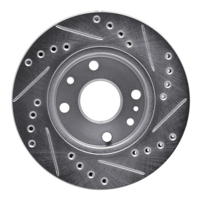 R1 Concepts R1 94-97 Ford ASPIRE Front Left Drilled & Slotted Silver Brake Rotor