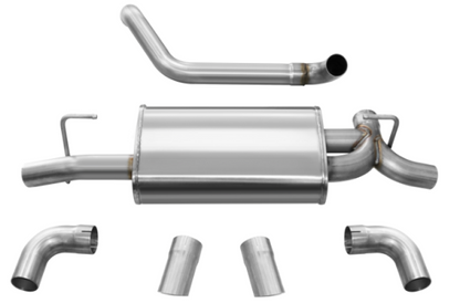 CORSA Performance Corsa 2018-2025 Jeep Wrangler JL 2.5in Dual Rear Turn Down Exit Sport Axle-Back Exhaust