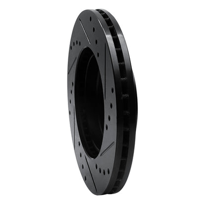R1 Concepts R1 00-02 Daewoo Nubira Front Left Drilled & Slotted Black Brake Rotor