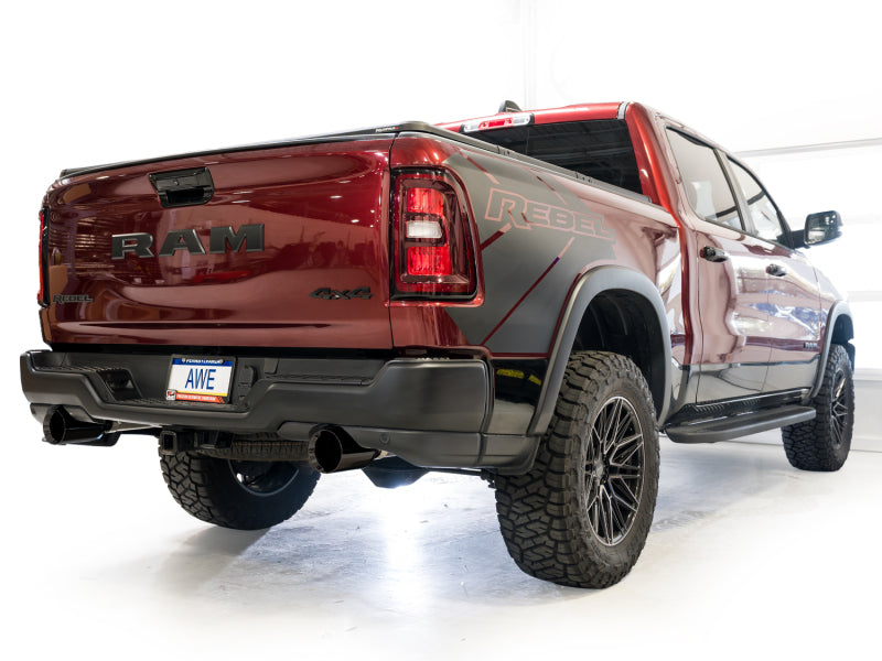 AWE Tuning 2025+ RAM 1500 3.0TT Rebel 0FG Cat-Back Exhaust w/ Diamond Black Tips