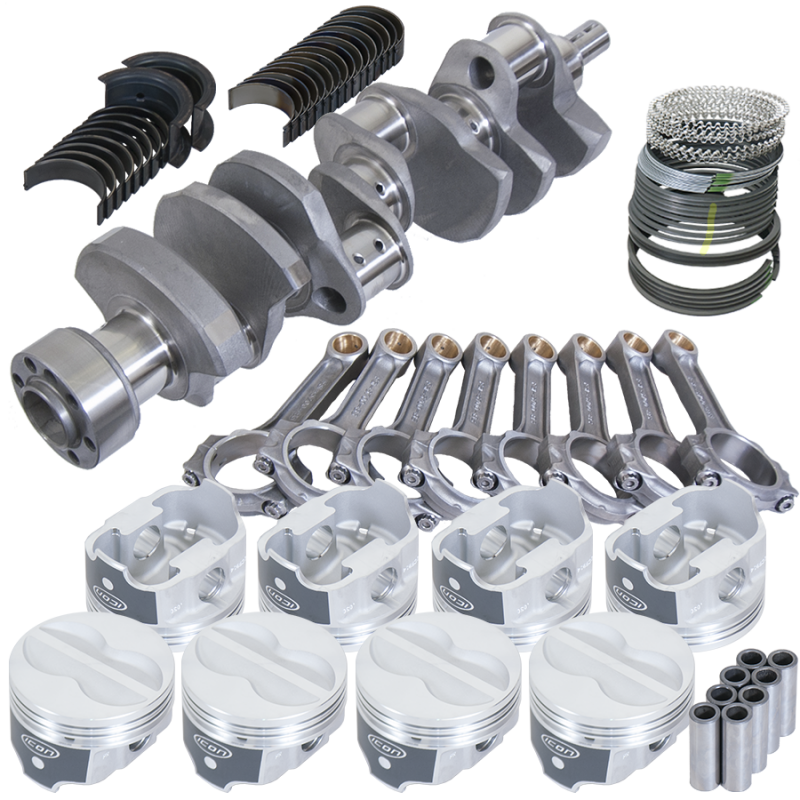 Eagle Chevy LT1 350 1Pc 3.750in Crank 5.700in I-Beam Rods -10cc 4.000in Pistons Rotating Assembly