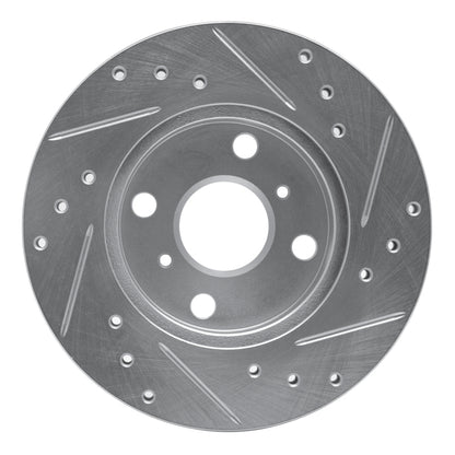 R1 Concepts R1 90-91 Toyota Celica Front Left Drilled & Slotted Silver Brake Rotor