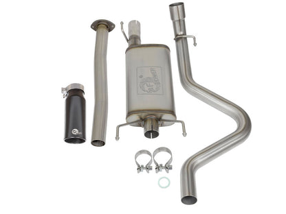 aFe MACHForce XP Cat Back SS Exhausts Black Tips 05-12 Toyota Tacoma L4-2.7L